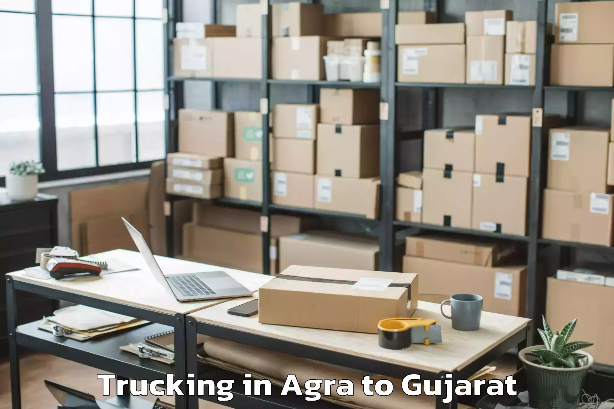 Book Agra to Madhav Kampo Trucking Online